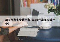 app开发多少钱一套（app开发多少钱一个）